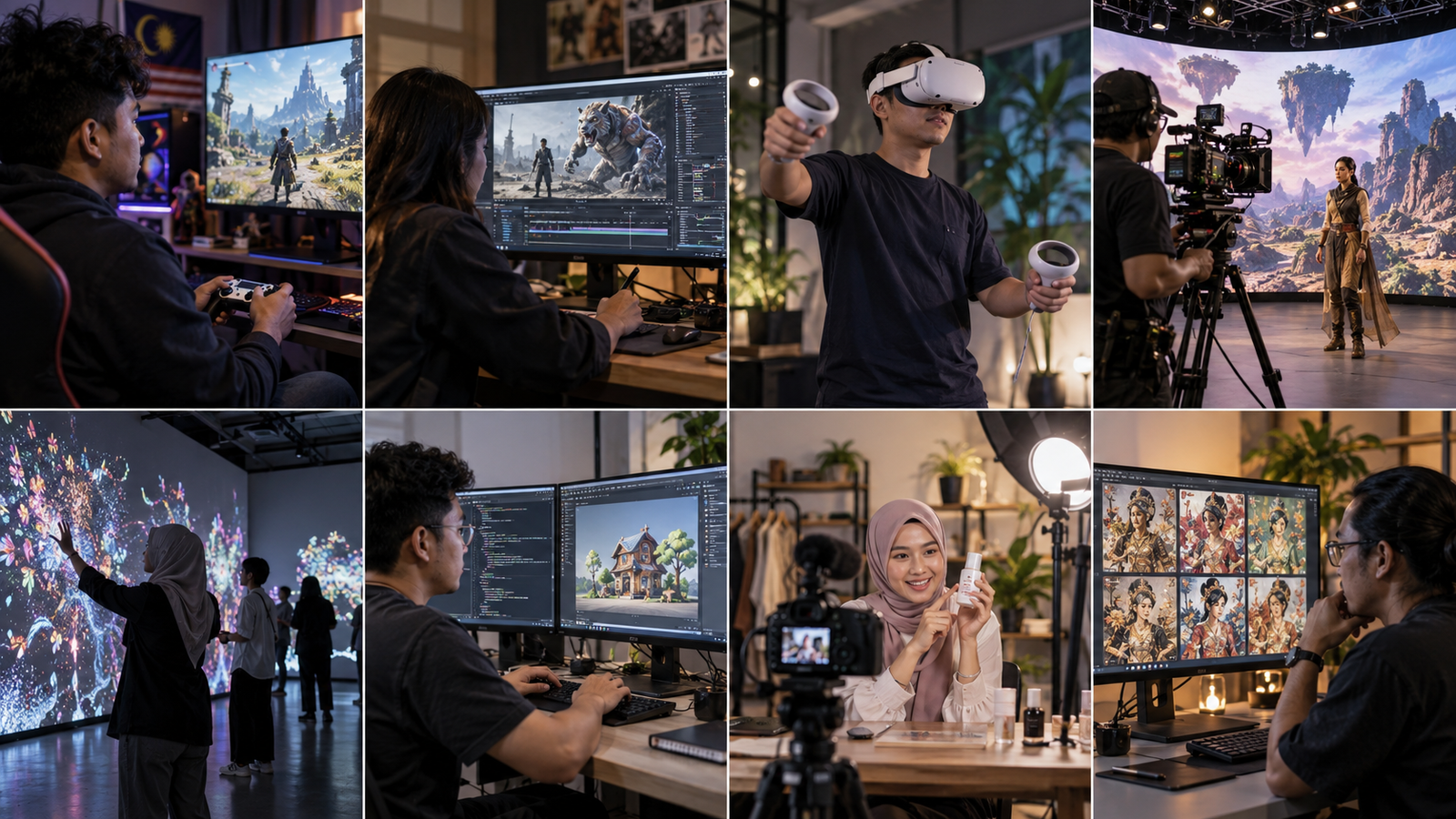 Creative Technology: Games, VFX, XR / AR / VR, Virtual production, Interactive media, Software content, Creator economy, Generative AI
